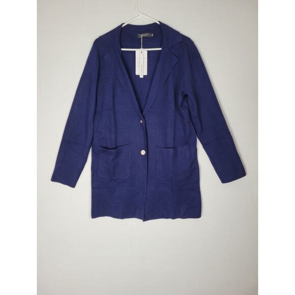 MEROKEETY Women Cardigan Casual Long Sleeve Open Front Knit Long Cardigan Medium - Picture 3 of 6